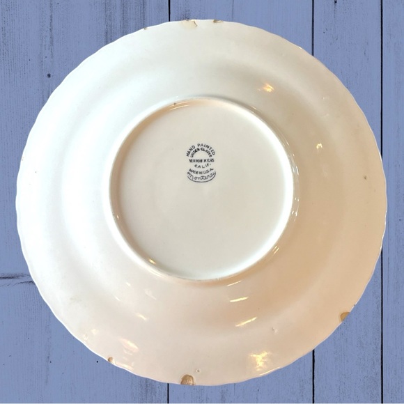 VTG Hand Painted 12" Round Platter - Picture 5 of 6